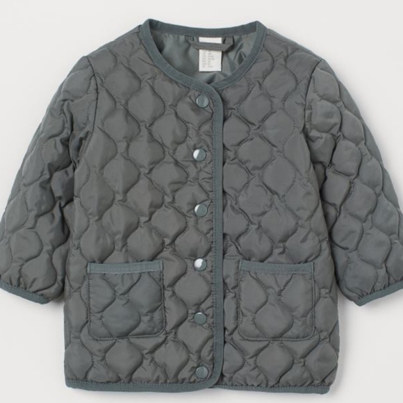H&M Jackets & Coats Hm Toddler Girl Padded Quilted Sage Green